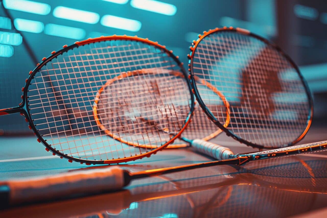 Raquette De Badminton Compétition - Cadre Alliage Fer, Cordage Protégé, Poignée Antidérapante