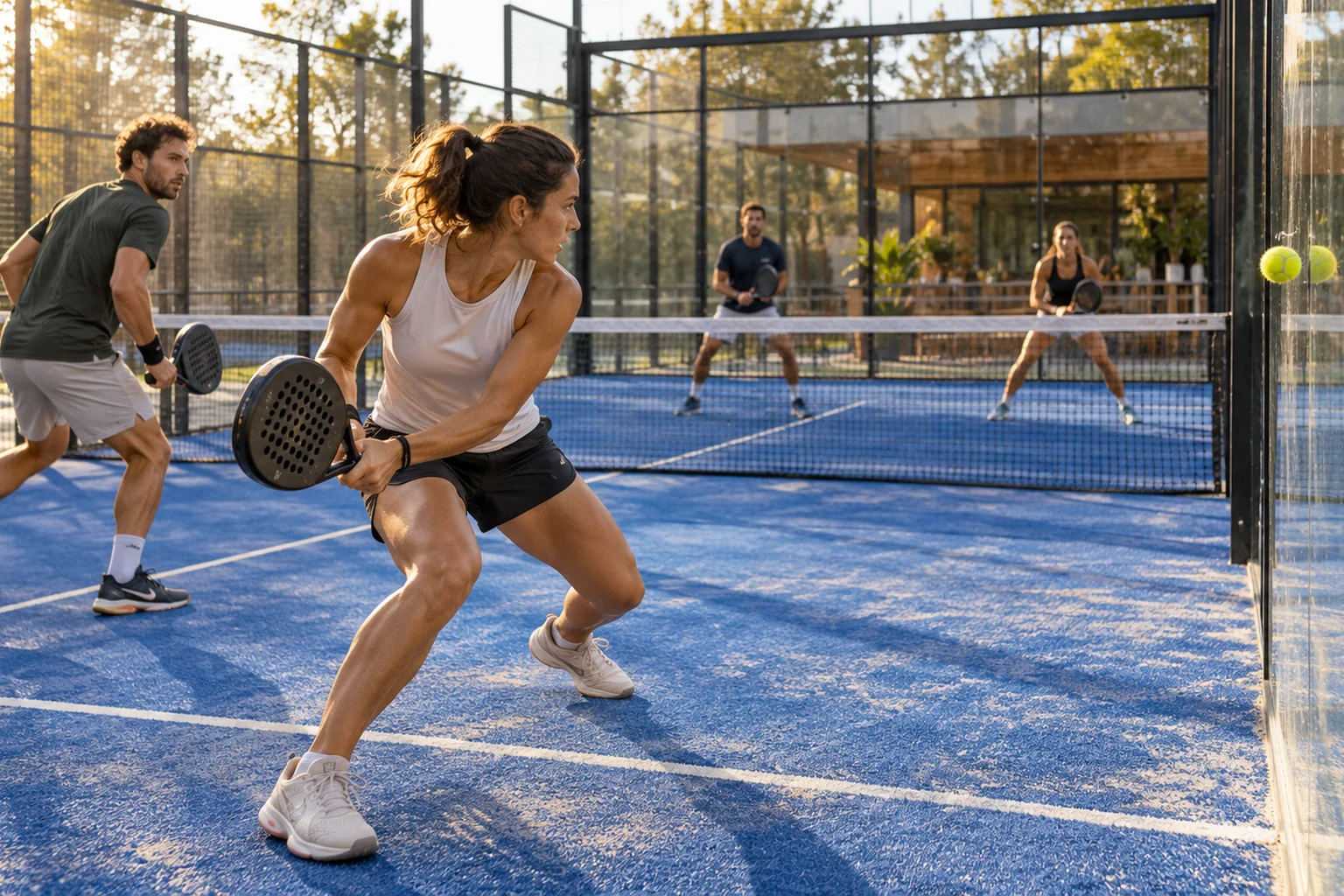 Jouer avec les vitres au padel : lire le rebond et se replacer