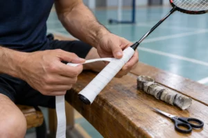 Changer le grip d'une raquette de badminton