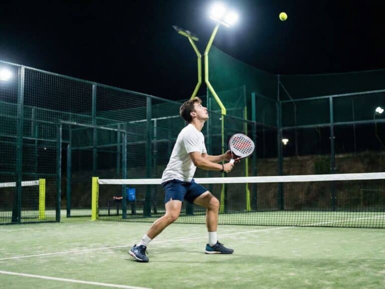 Bandeja au padel : gérer une balle haute et conserver sa position