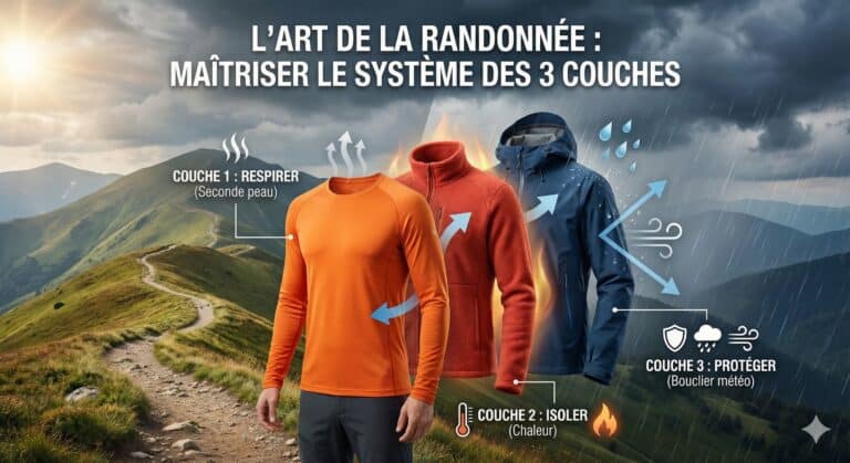 Système des 3 couches : comment bien s’habiller en randonnée