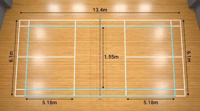 Dimensions terrain de badminton