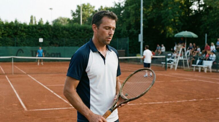 Concentration entre les points tennis