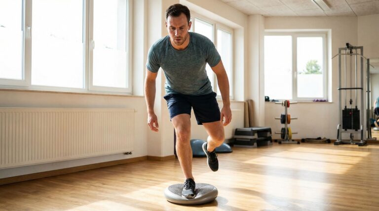 Exercices de proprioception cheville