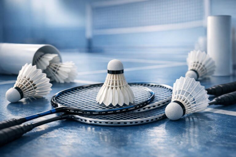 Volants de badminton pour club et entraînement : bien choisir entre nylon, hybride et plumes